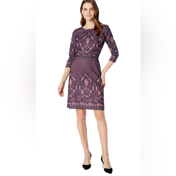 NWOT Gabby Skye bonded lace fit and flare dress - Picture 6 of 7